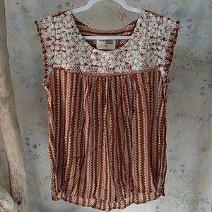 Savanna Jane Womens Size Medium Boho Style Crochet Upper Sleevele